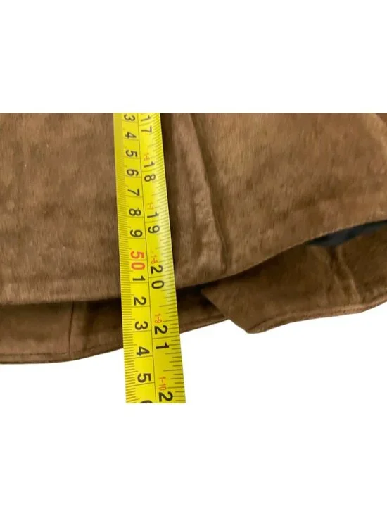 Zara Womens Blazer Jacket Size S Brown Leather Flared Hem Peplum 6318/232 NWT - Picture 14 of 15